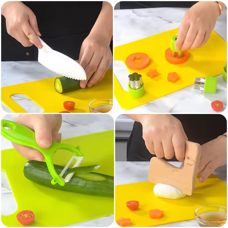 Kids Real Cooking Set – Safe Chef Kitchen Tools for Boys & Girls