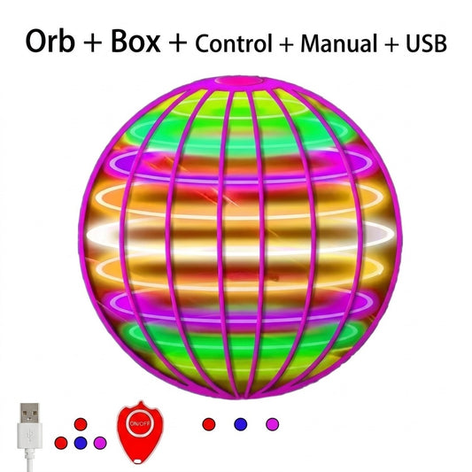 Flying Orb Ball – LED Boomerang Hover Ball Toy for Kids & Adults, Magic Flying Spinner with Lights
