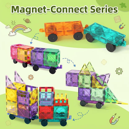 Magnetic Building Blocks Set for Kids  — 38 Piece STEM Tiles | Creative  Architecture Toy Ages 3+
