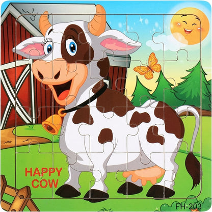 Wooden 3D Puzzle for Kids — 20 Piece  Montessori Animal Jigsaw | Educational  Toy for Ages 3-6