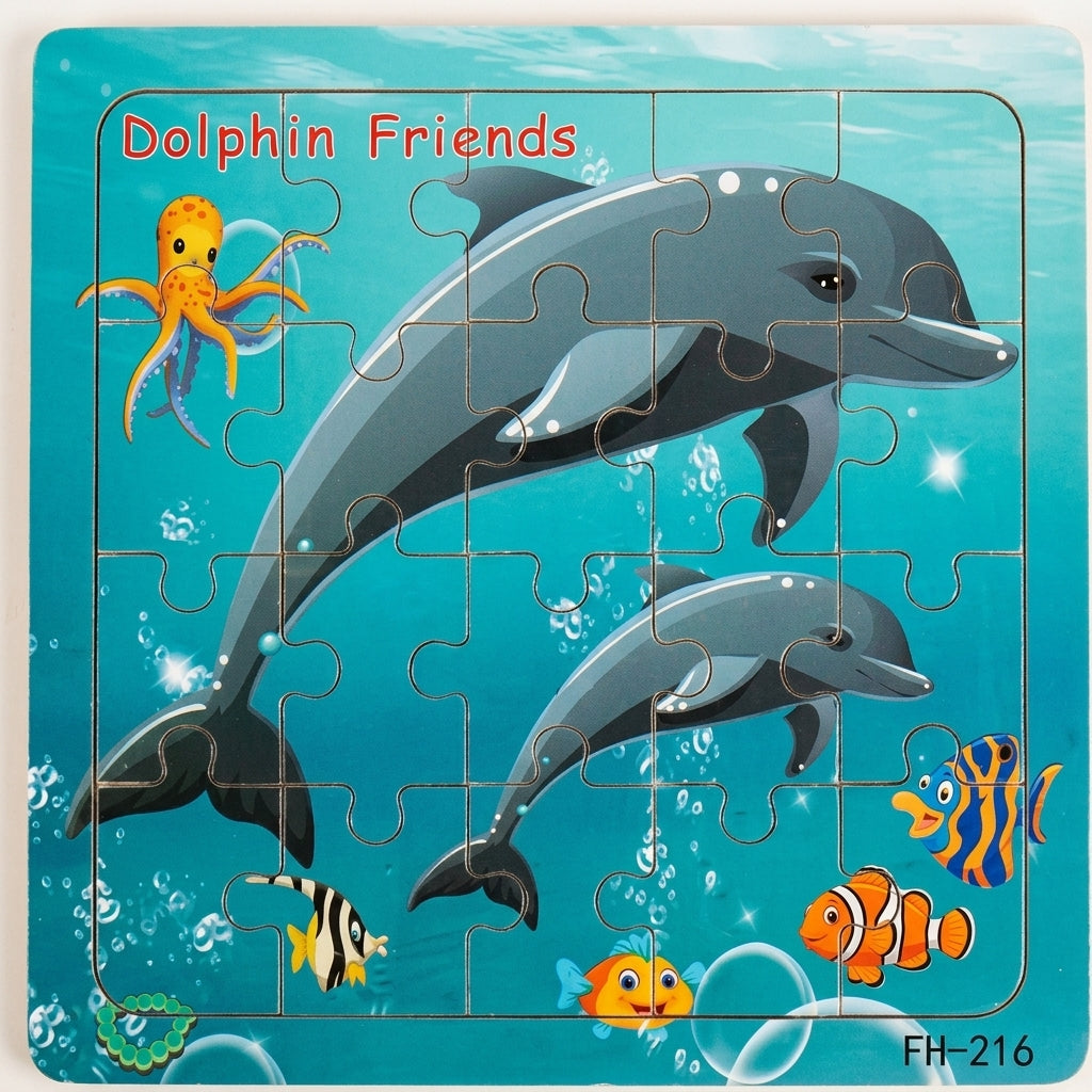 Wooden 3D Puzzle for Kids — 20 Piece  Montessori Animal Jigsaw | Educational  Toy for Ages 3-6