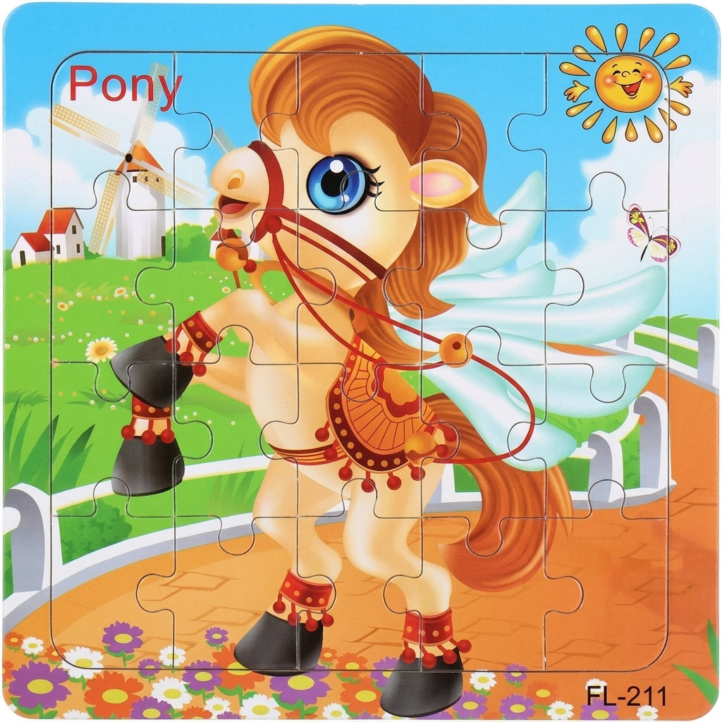 Wooden 3D Puzzle for Kids — 20 Piece  Montessori Animal Jigsaw | Educational  Toy for Ages 3-6