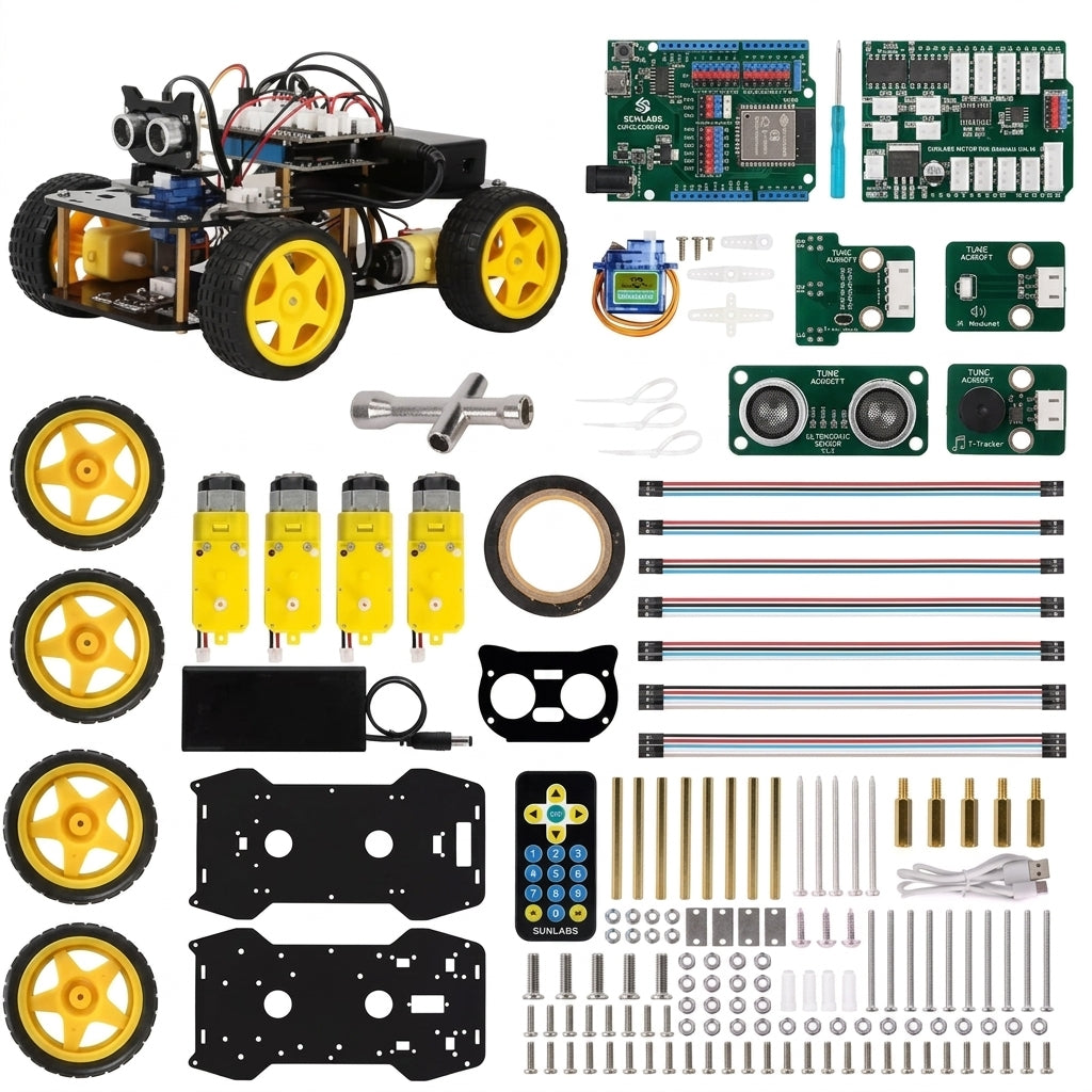 Smart Robot Car Kit for Kids —  Arduino & Scratch Compatible  STEM Coding Robotics Kit with  App Control