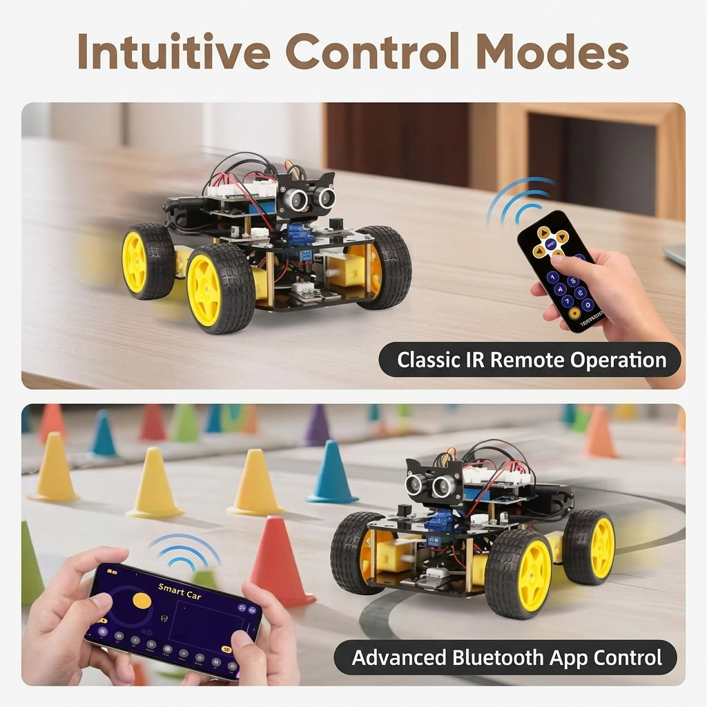 Smart Robot Car Kit for Kids —  Arduino & Scratch Compatible  STEM Coding Robotics Kit with  App Control
