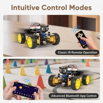 Smart Robot Car Kit for Kids —  Arduino & Scratch Compatible  STEM Coding Robotics Kit with  App Control