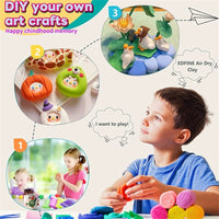 Air Dry Clay Kit for Kids – 24 Colors Ultra Light Modeling Clay