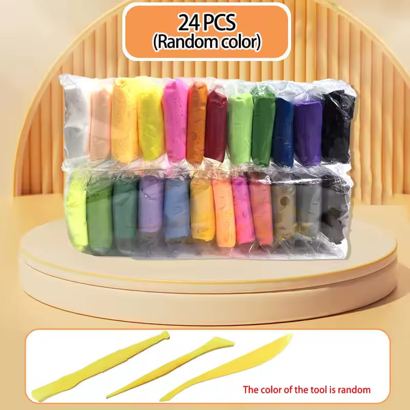 Air Dry Clay Kit for Kids – 24 Colors Ultra Light Modeling Clay