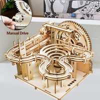 Wooden 3D Marble Run Kit – DIY Mechanical Puzzle Construction Set