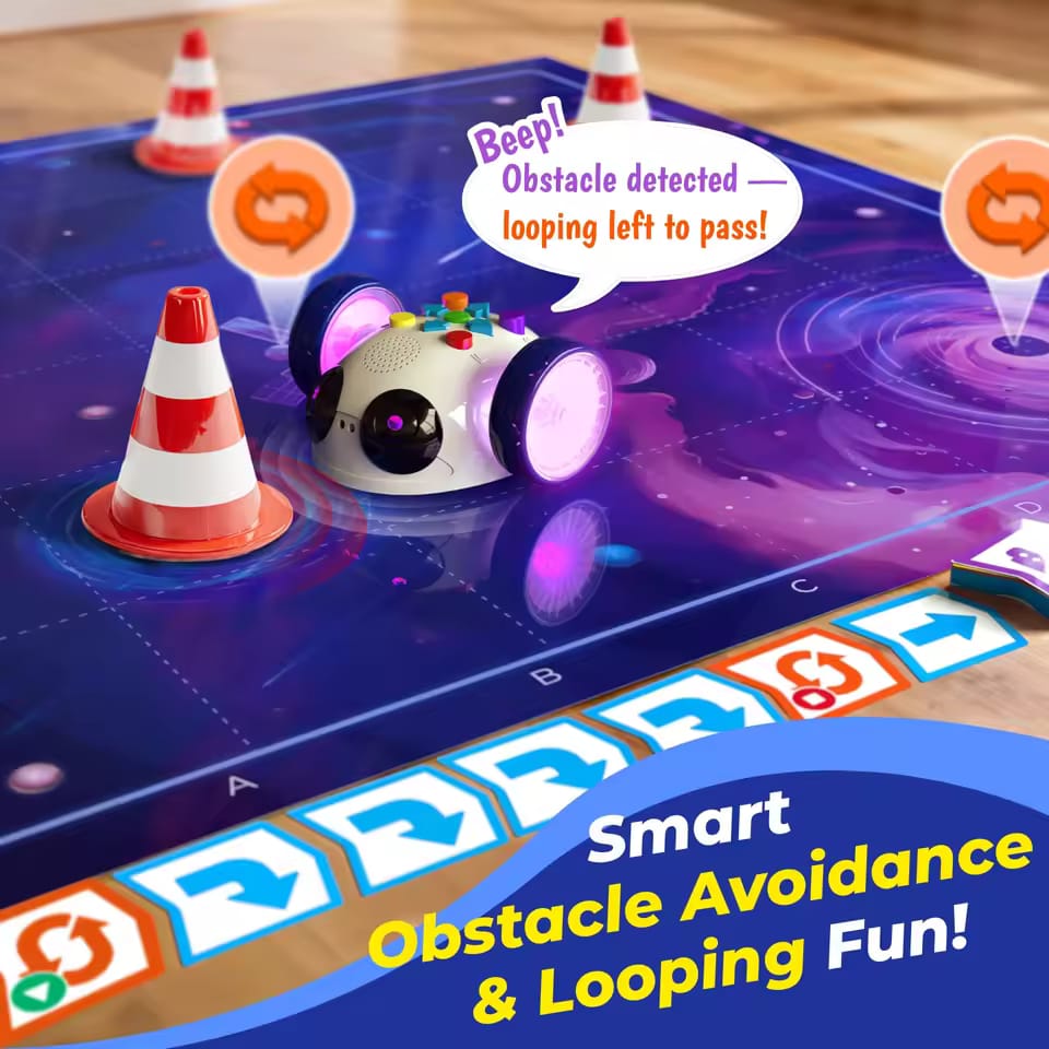 Coding Robot for Kids – Beginner Programmable STEM Learning Robot Toy