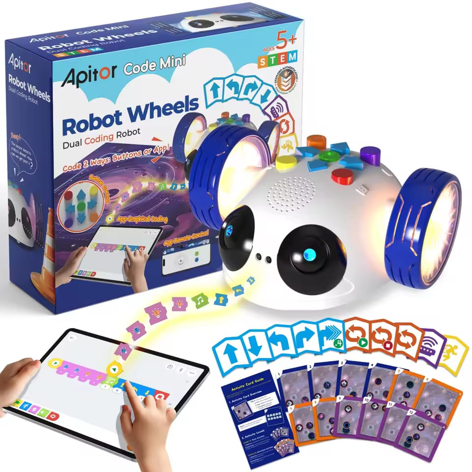 Coding Robot for Kids – Beginner Programmable STEM Learning Robot Toy