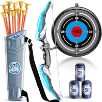 Kids Archery Bow & Arrow Set – Suction Cup Arrows with Target & Quiver