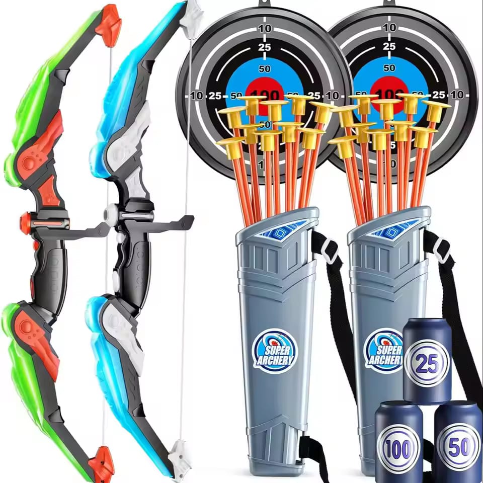 Kids Archery Bow & Arrow Set – Suction Cup Arrows with Target & Quiver