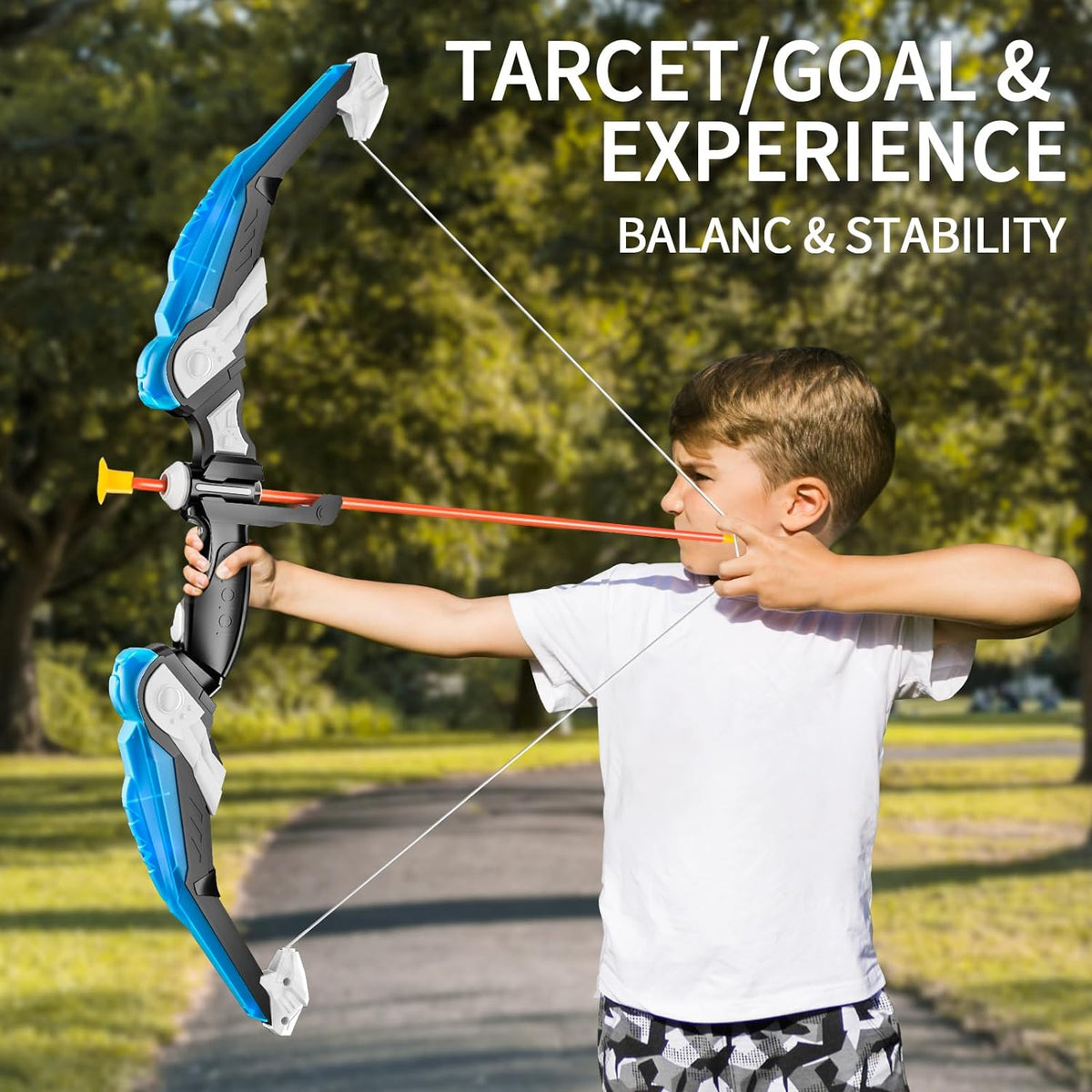Kids Archery Bow & Arrow Set – Suction Cup Arrows with Target & Quiver