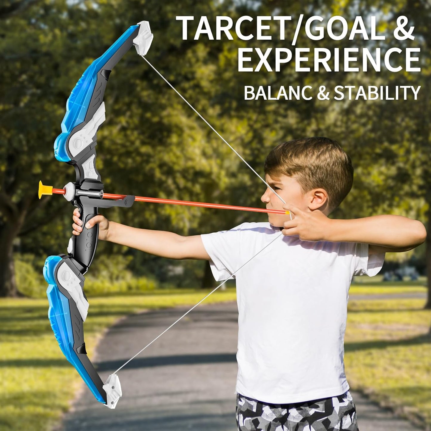 Kids Archery Bow & Arrow Set – Suction Cup Arrows with Target & Quiver