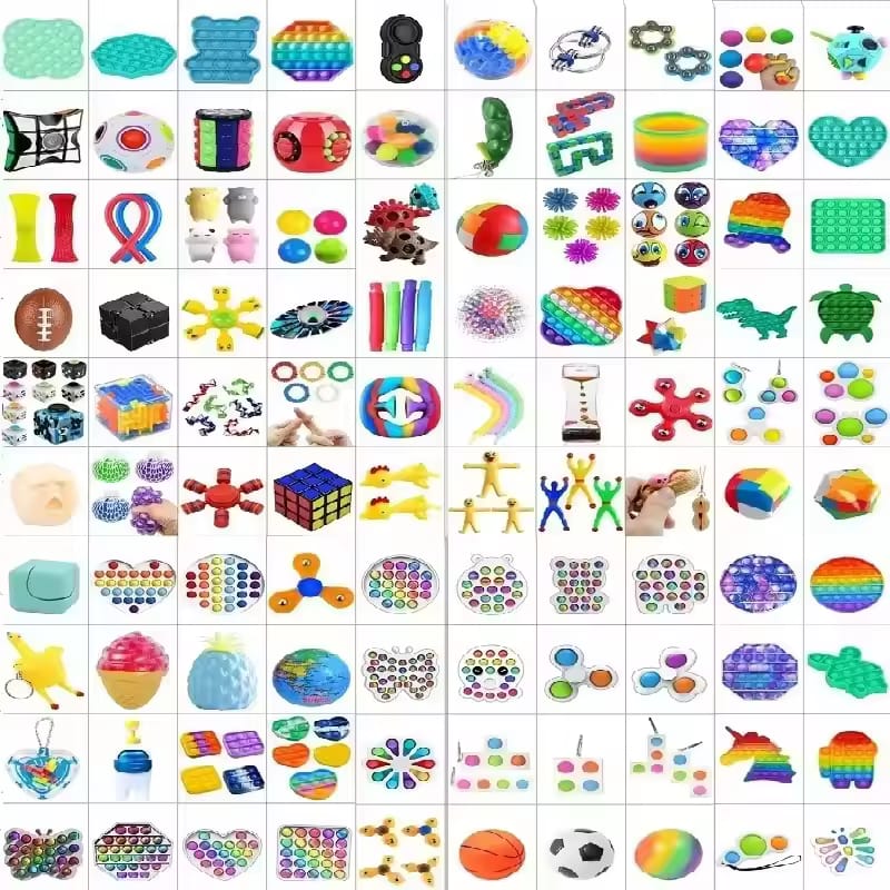 Fidget Toy Mystery Box – 300+ Styles Sensory Pop Fidget Pack for Kids