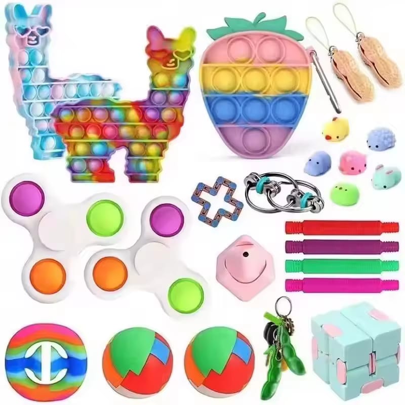 Fidget Toy Mystery Box – 300+ Styles Sensory Pop Fidget Pack for Kids