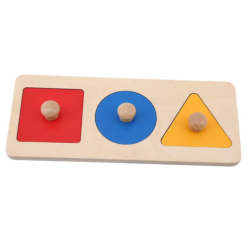 Wooden Montessori Shape Sorter – Toddler Peg Puzzle Learning Toy Ages 1-3