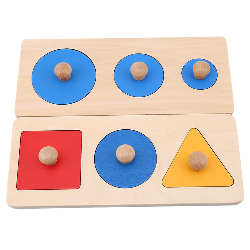 Wooden Montessori Shape Sorter – Toddler Peg Puzzle Learning Toy Ages 1-3
