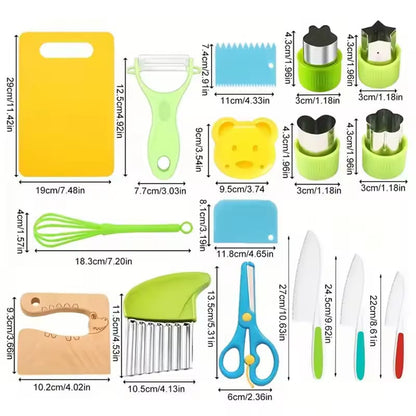 Kids Real Cooking Set – Safe Chef Kitchen Tools for Boys & Girls