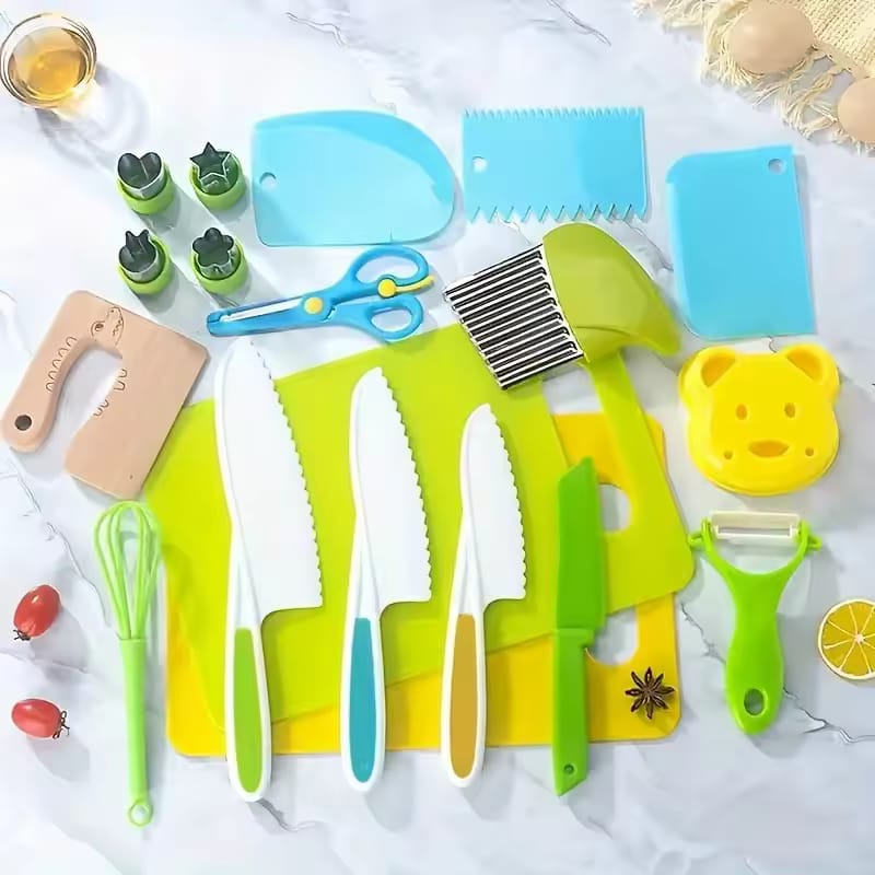 Kids Real Cooking Set – Safe Chef Kitchen Tools for Boys & Girls