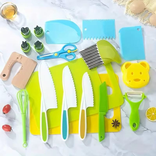 Kids Real Cooking Set – Safe Chef Kitchen Tools for Boys & Girls