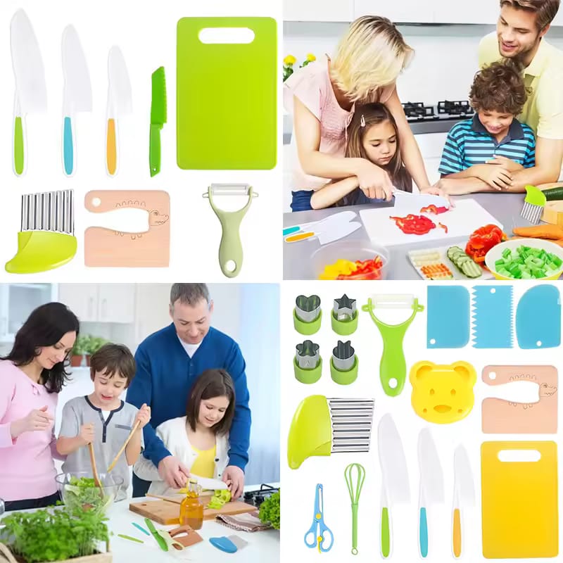 Kids Real Cooking Set – Safe Chef Kitchen Tools for Boys & Girls