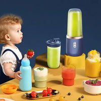 Portable Mini Blender – USB Baby Food Maker & Juicer with 6-Blade Head