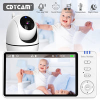 Video Baby Monitor – 360° Pan Tilt Camera Night Vision & Two-Way Talk