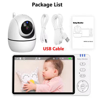 Video Baby Monitor – 360° Pan Tilt Camera Night Vision & Two-Way Talk