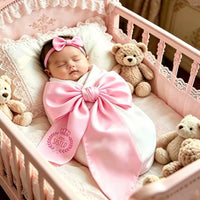 Newborn Swaddle Blanket & Headband Set – Floral Baby Wrap Gift for Girls