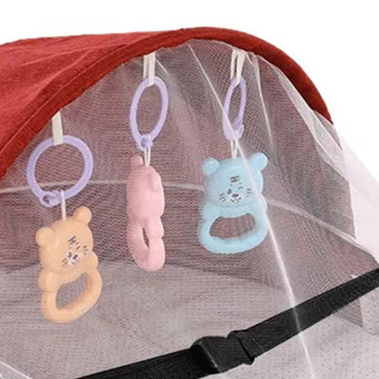 Portable Baby Bassinet – Foldable Travel Bed with Mosquito Net & Toys