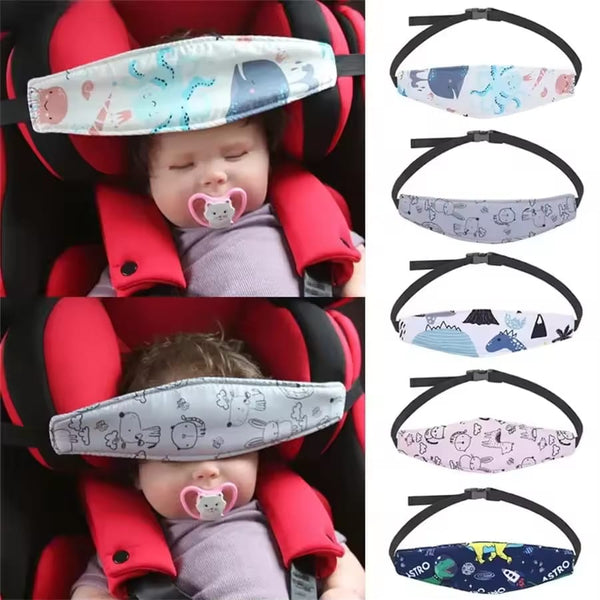 Car Seat Head Support Strap – Adjustable Baby Sleep Band for Infant & Toddler