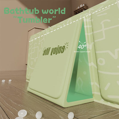 Foldable Baby Bathtub – Large Collapsible Infant Tub with Temperature Sensor