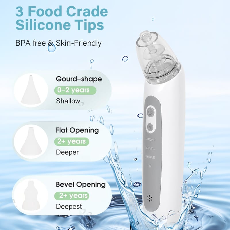 Baby Nasal Aspirator Electric – USB Rechargeable 3 Mode Infant Nose Cleaner