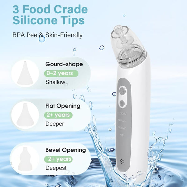 Baby Nasal Aspirator Electric – USB Rechargeable 3 Mode Infant Nose Cleaner