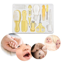 Baby Grooming Kit – 10 PCS Newborn Care Set Nail Clipper Brush Comb & Scissor