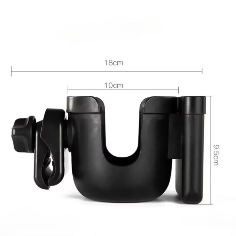 Stroller Cup Holder with Phone Holder – Universal Baby Pram Bottle Organizer