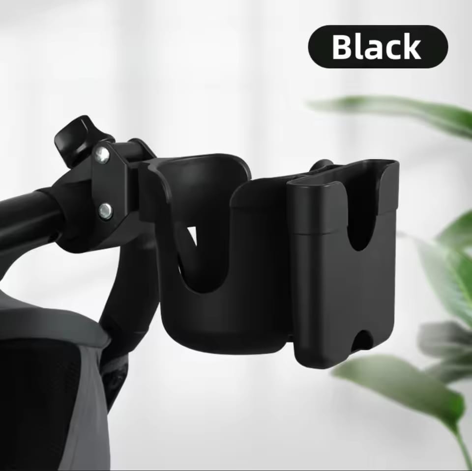 Stroller Cup Holder with Phone Holder – Universal Baby Pram Bottle Organizer